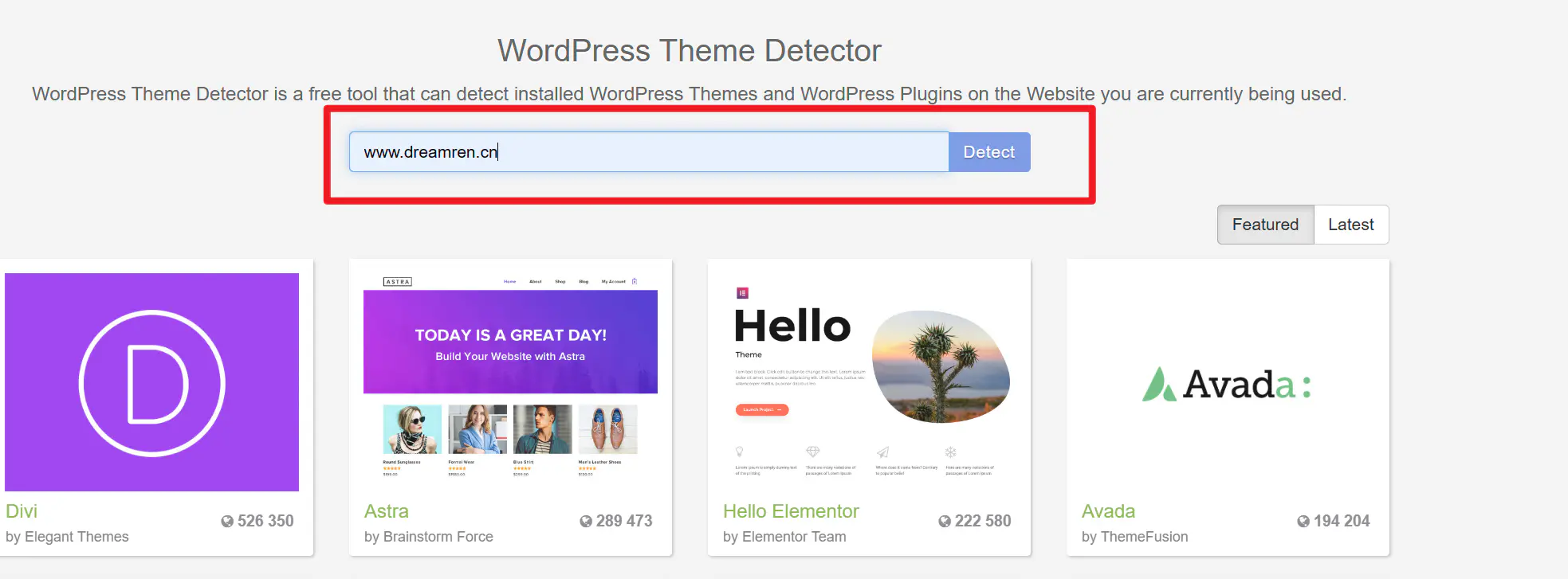 推荐一个给力的WordPress主题和插件检测网站Themesinfo